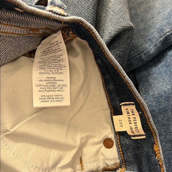 Madewell The Perfect Vintage Jean Straight Leg Size 25T - Picture 8 of 8